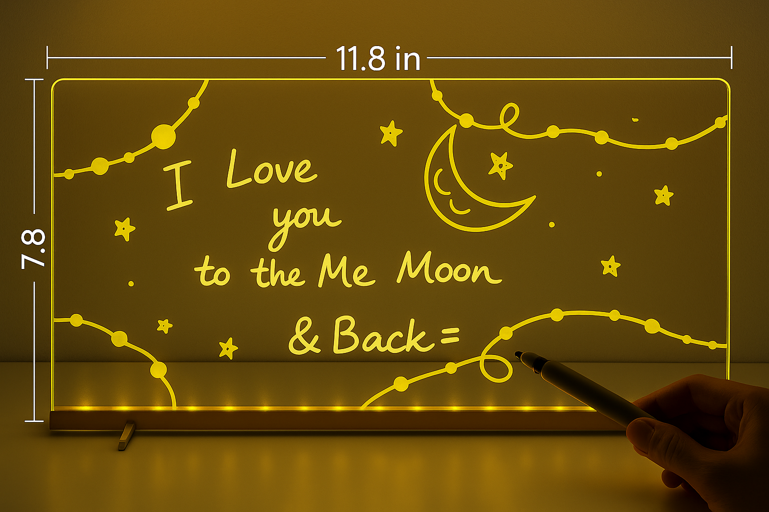 BrightDoodleV2 LED Drawing Board - Glowing Art Studio!